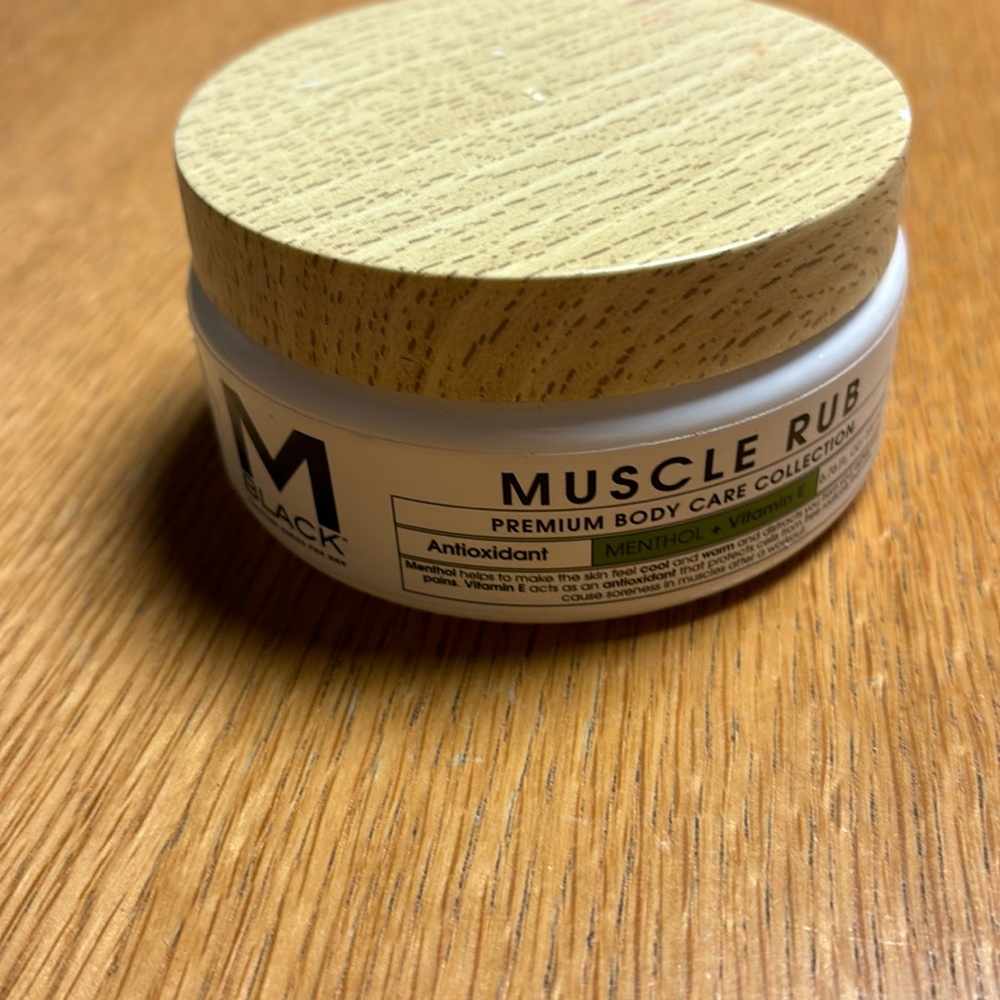 M Black  Muscle Rub Menthol +‎ Vitamin E NEW JAR Premium Antioxidant Body Care